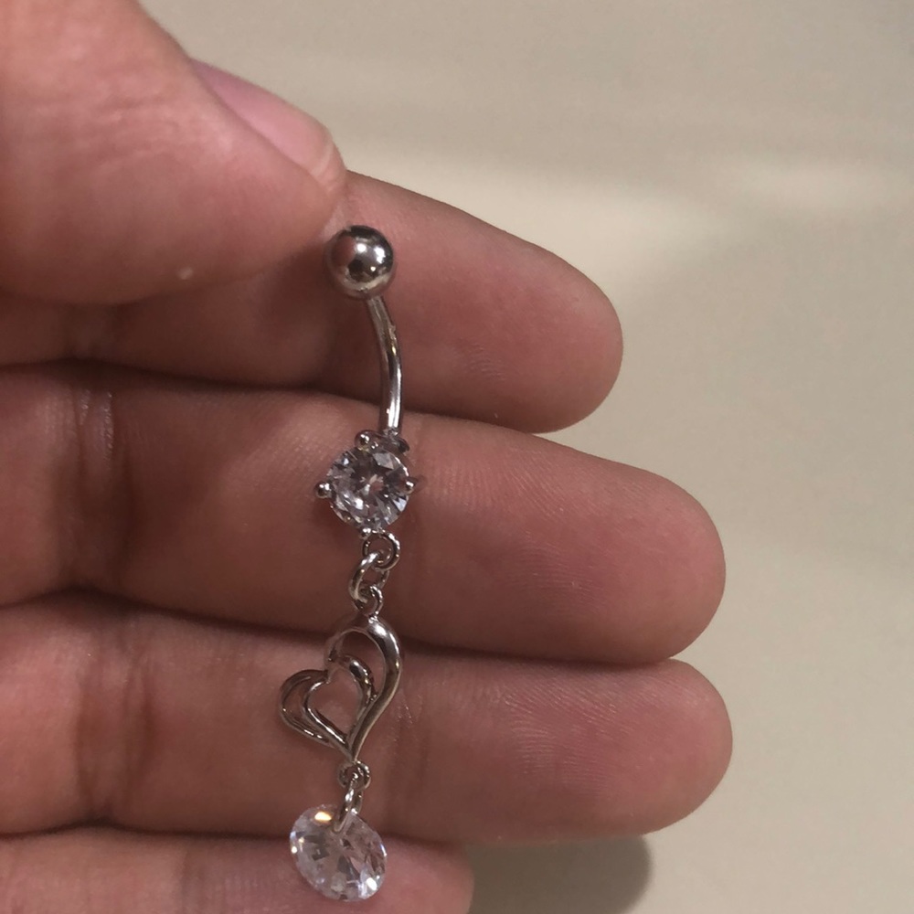 Double Heart shaped belly rings